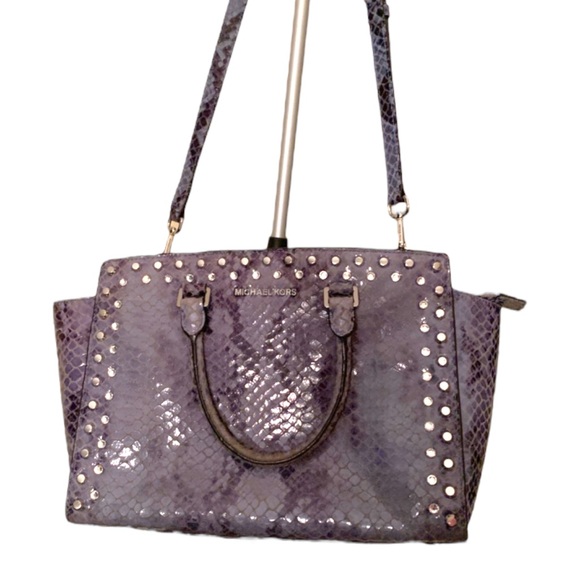 Michael Kors Selma Limited Edition Leather Python Crossbody - Picture 13 of 14